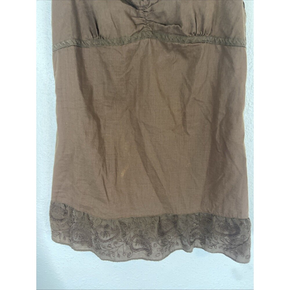 Y2K Hollister Brown Babydoll Tie Back Tank Top | Women’s Sz Sm Adjustable Strap - Picture 2 of 11